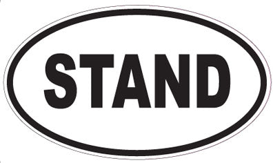 STAND - Oval Sticker