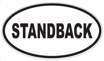 STANDBACK - Oval Sticker