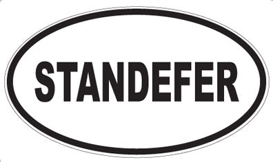 STANDEFER - Oval Magnet