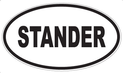 STANDER - Oval Sticker