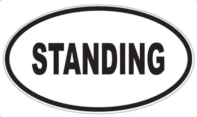 STANDING - Oval Sticker
