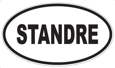 STANDRE - Oval Sticker