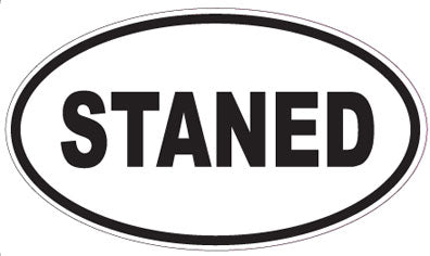 STANED - Oval Sticker