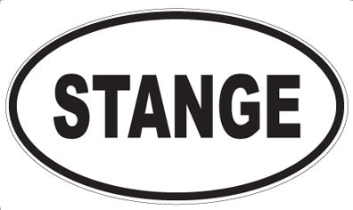 STANGE - Oval Sticker
