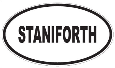 STANIFORTH - Oval Sticker