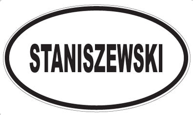 STANISZEWSKI - Oval Magnet
