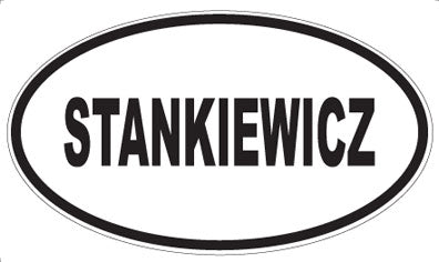 STANKIEWICZ - Oval Sticker