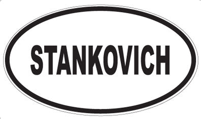 STANKOVICH - Oval Sticker