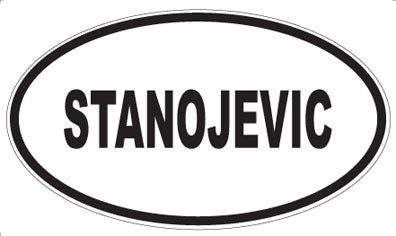 STANOJEVIC - Oval Sticker
