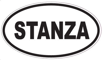 STANZA - Oval Sticker