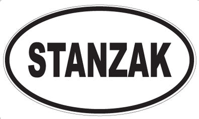 STANZAK - Oval Sticker