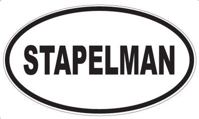 STAPELMAN - Oval Magnet