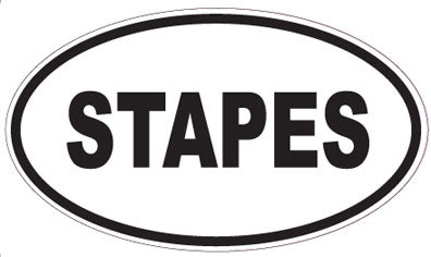 STAPES - Oval Sticker