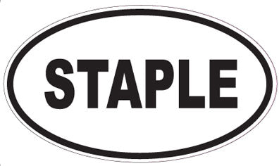 STAPLE - Oval Sticker