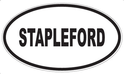 STAPLEFORD - Oval Sticker