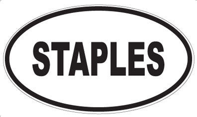 STAPLES - Oval Sticker