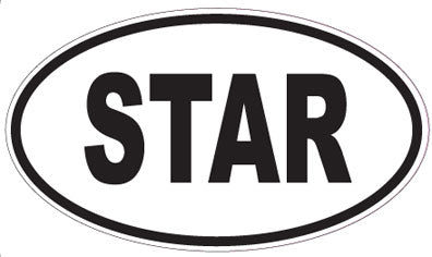 STAR - Oval Sticker