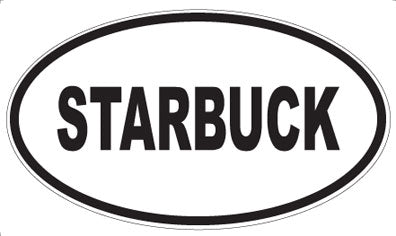 STARBUCK - Oval Magnet
