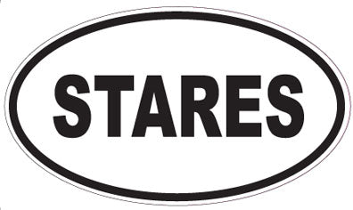 STARES - Oval Sticker