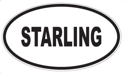 STARLING - Oval Sticker