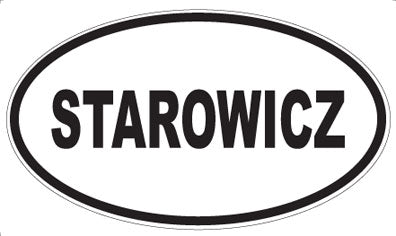 STAROWICZ - Oval Sticker