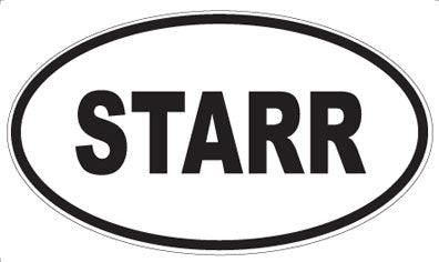 STARR - Oval Sticker