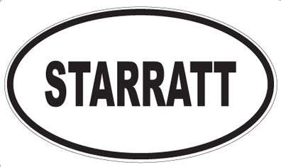 STARRATT - Oval Sticker