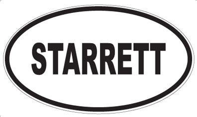 STARRETT - Oval Sticker