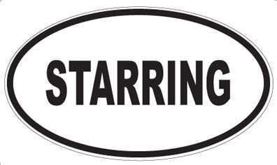STARRING - Oval Sticker