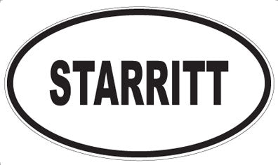 STARRITT - Oval Magnet