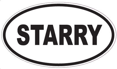 STARRY - Oval Sticker