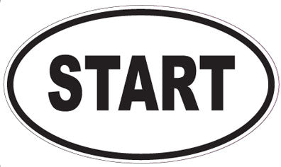 START - Oval Sticker