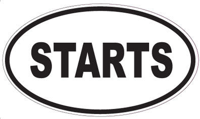 STARTS - Oval Sticker