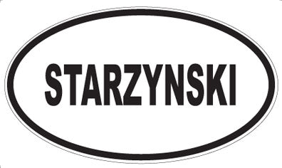 STARZYNSKI - Oval Sticker