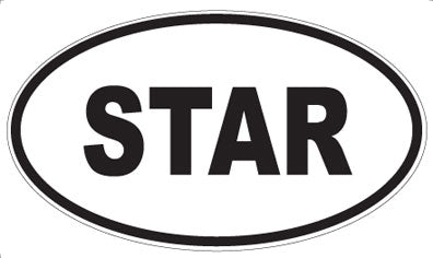 STAR - Oval Magnet