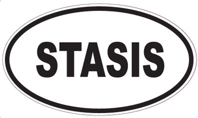 STASIS - Oval Sticker