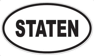 STATEN - Oval Sticker