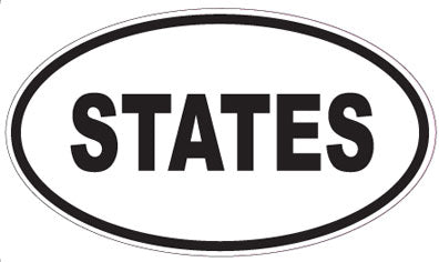 STATES - Oval Sticker