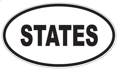 STATES - Oval Magnet