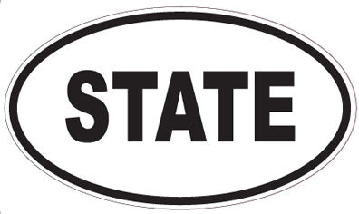 STATE - Oval Magnet