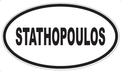 STATHOPOULOS - Oval Sticker