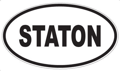 STATON - Oval Sticker