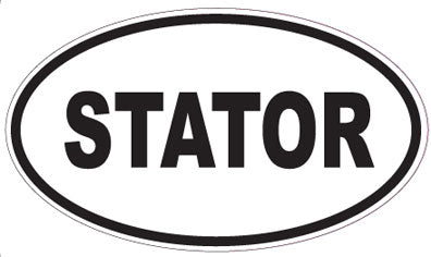 STATOR - Oval Sticker