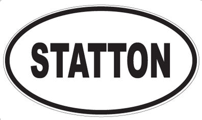 STATTON - Oval Sticker