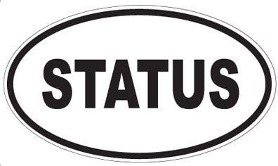 STATUS - Oval Sticker