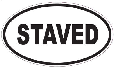 STAVED - Oval Sticker