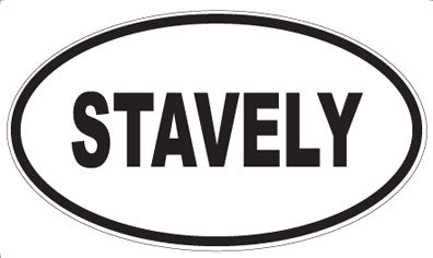 STAVELY - Oval Sticker