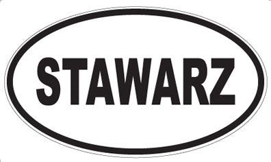 STAWARZ - Oval Sticker