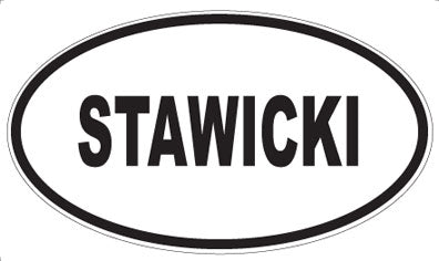STAWICKI - Oval Sticker