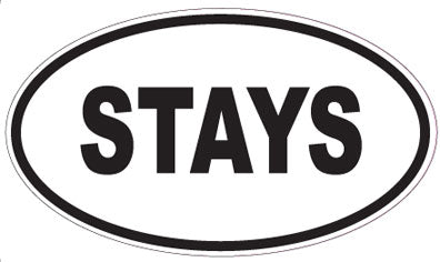 STAYS - Oval Magnet
